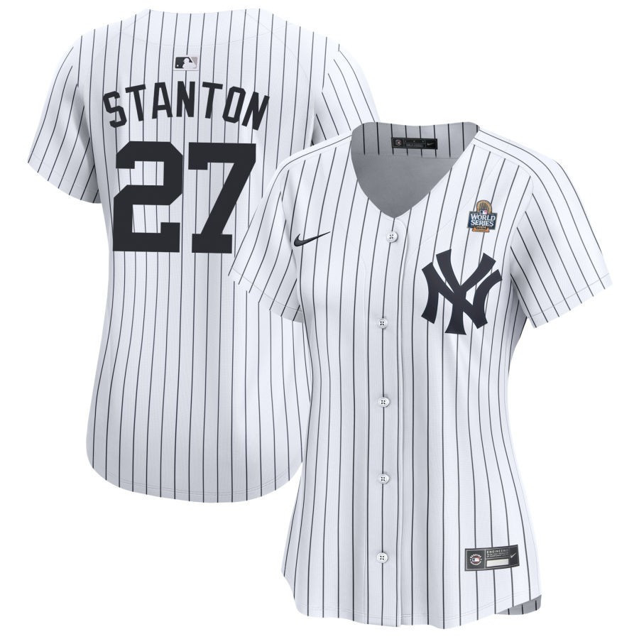 Giancarlo Stanton 27 New York Yankees 2024 World Series Home Limited White MLB Jersey Women's