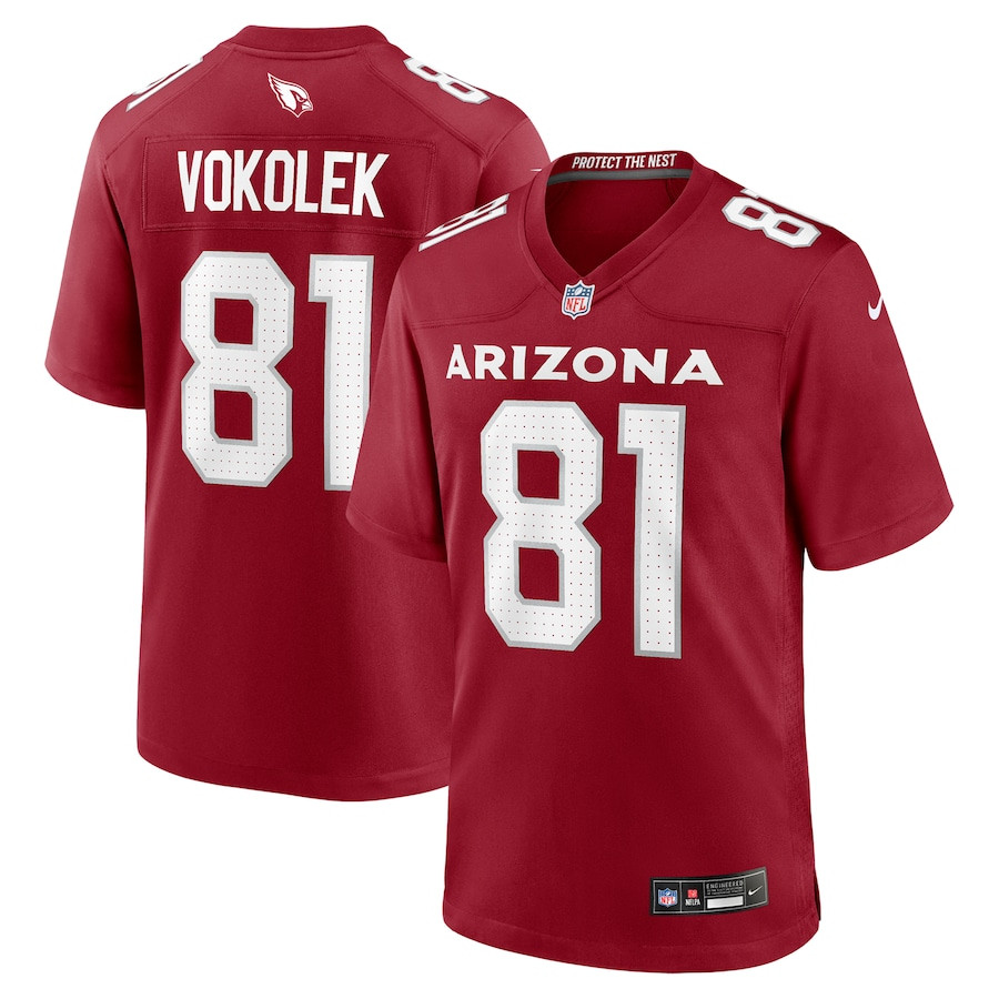 Travis Vokolek 81 Arizona Cardinals Team Game Cardinal NFL Jersey Men's