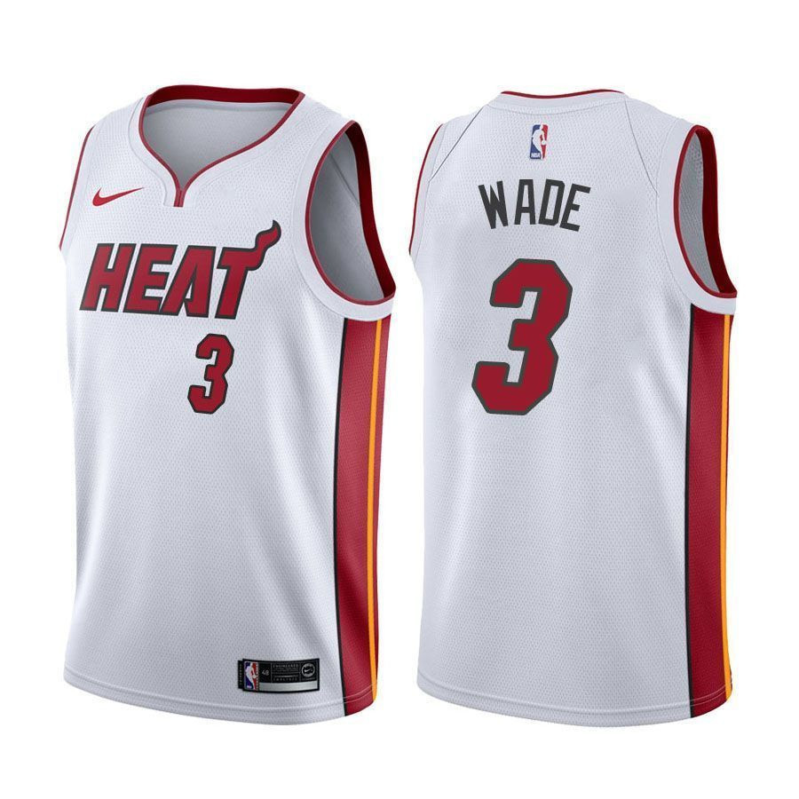 Miami Heat Dwyane Wade 3 Association Editio White NBA Jersey Men's