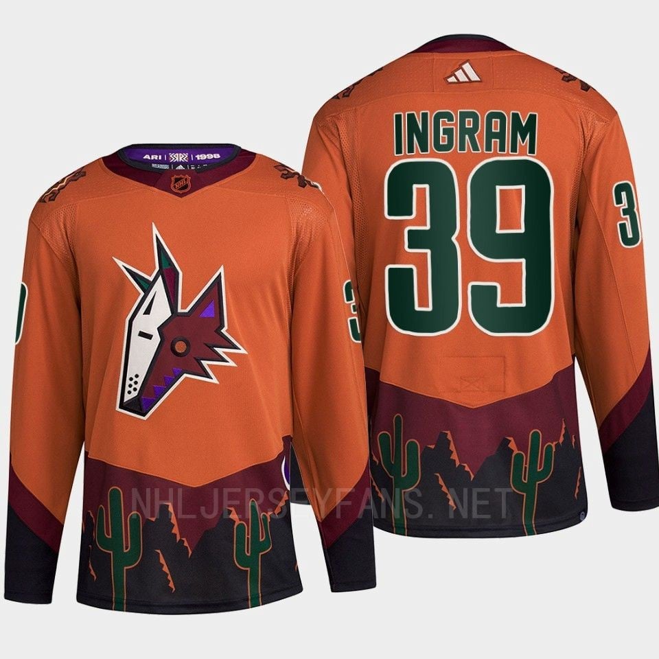 Arizona Coyotes 2022 Reverse Retro 2.0 Connor Ingram 39 Orange Primegreen NHL Jersey Men's