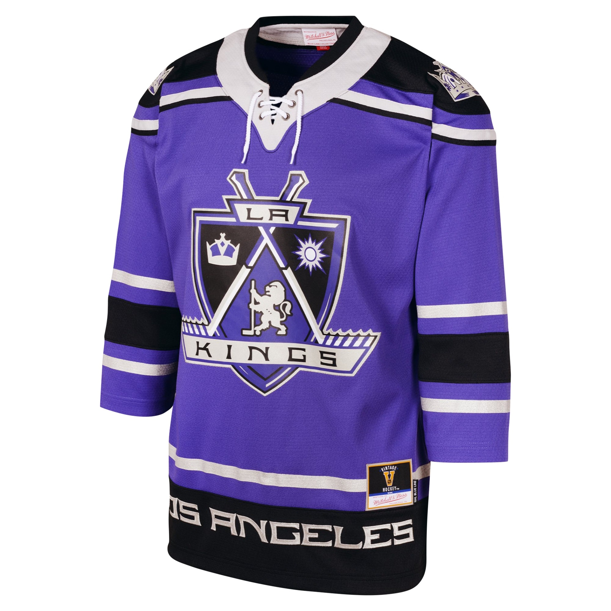 Los Angeles Kings Mitchell Ness Purple 2002 Blue Line NHL Jersey Youth