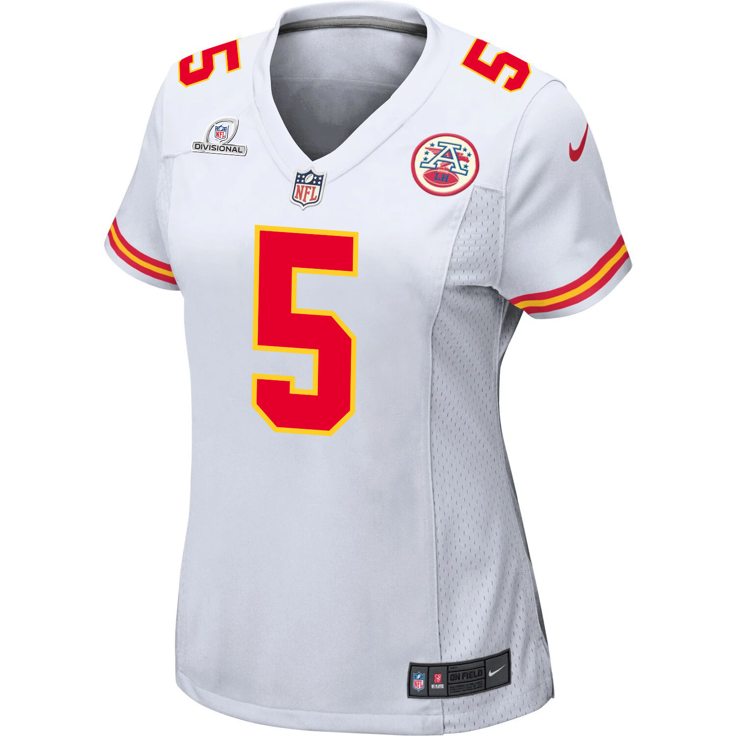 Tommy Townsend 5 Kansas City Chiefs Super Bowl LVIII Patch Game White NFL Jersey Women's