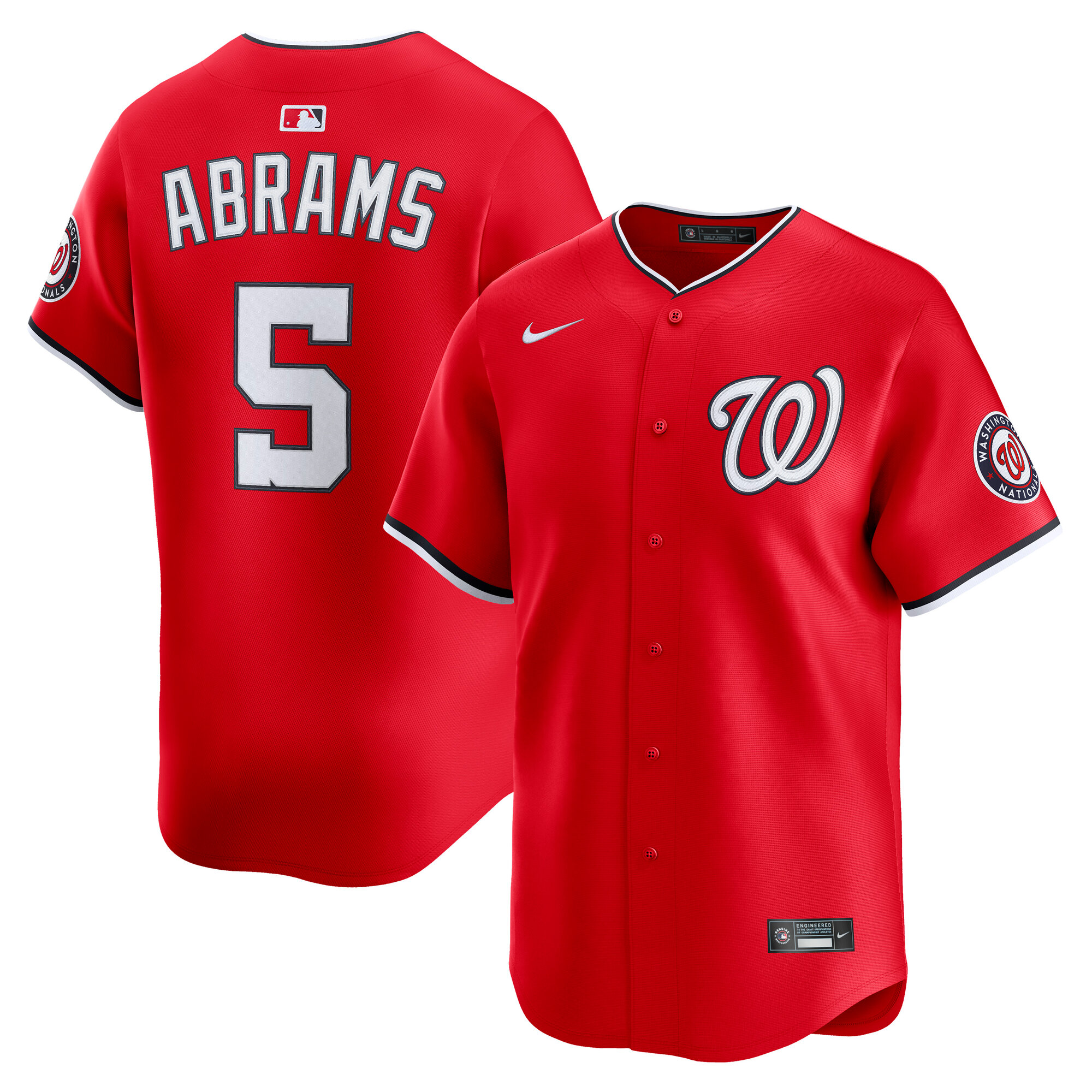 Washington Nationals CJ Abrams Red 2nd Alternate Limited Player MLB Jersey Men's