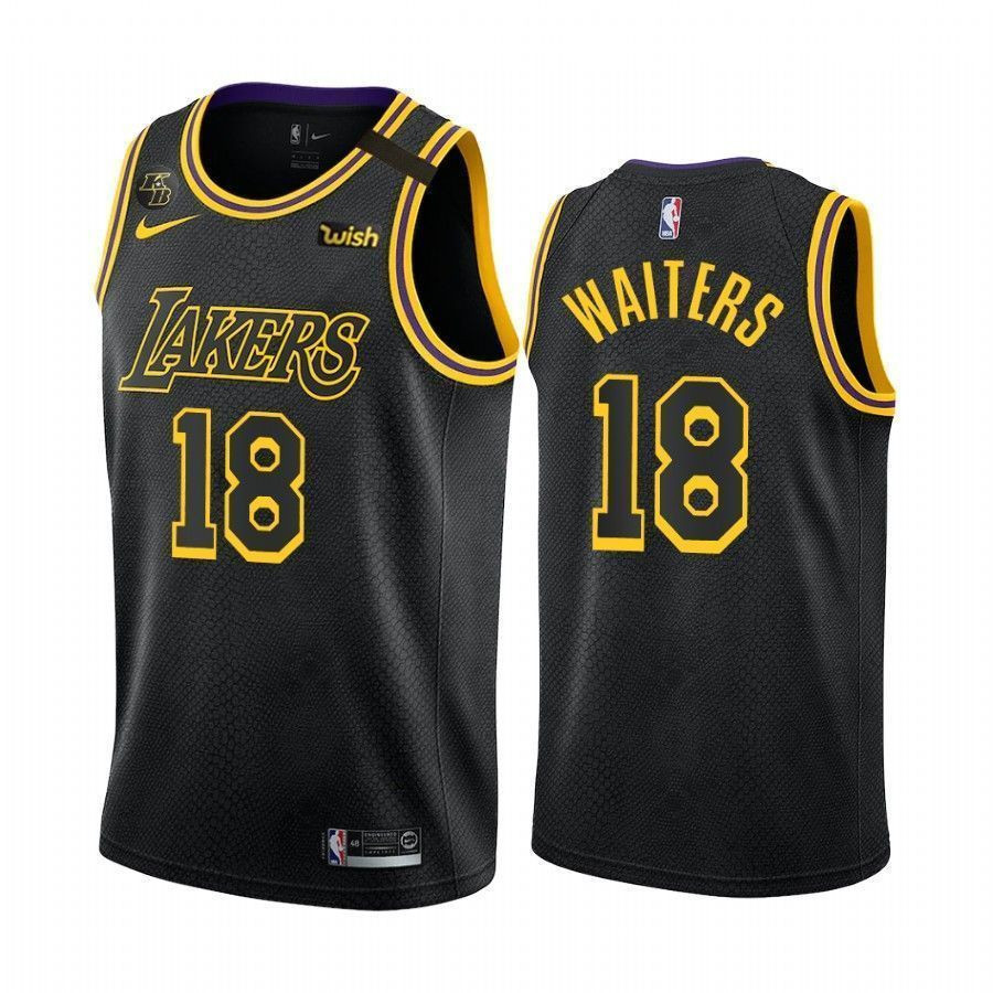 Los Angeles Lakers Dion Waiters 18 Black Mamba Inspired City NBA Jersey Men's
