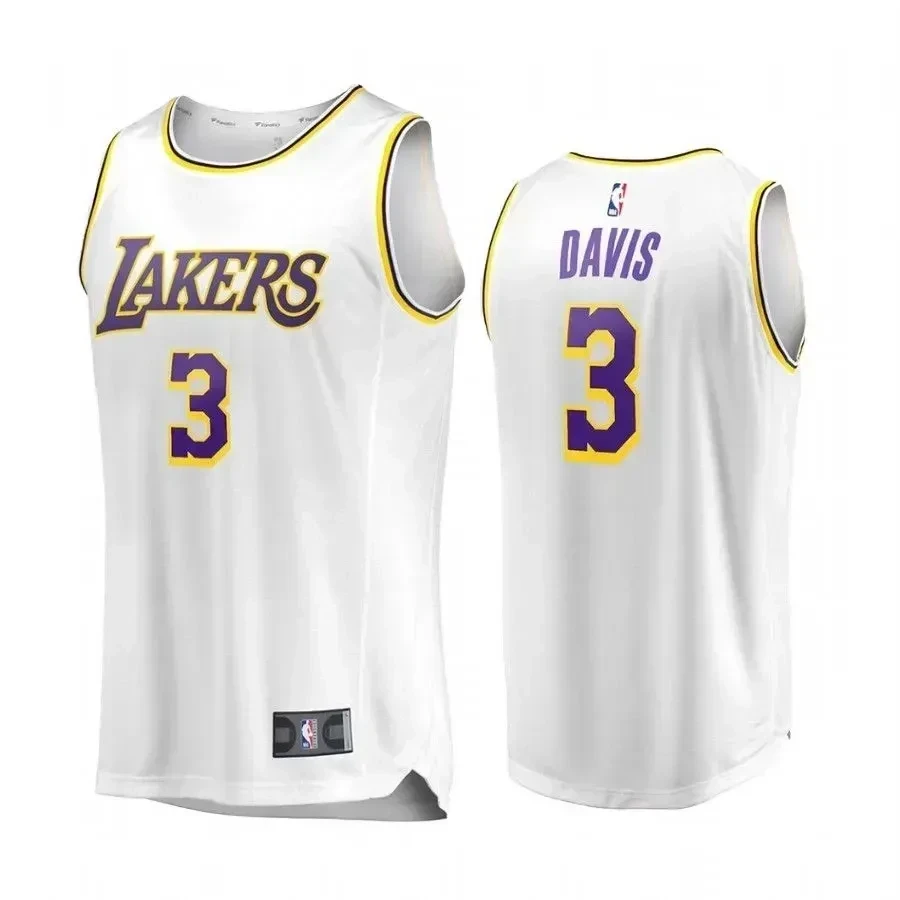 Los Angeles Lakers Anthony Davi White Association NBA Jersey Men's