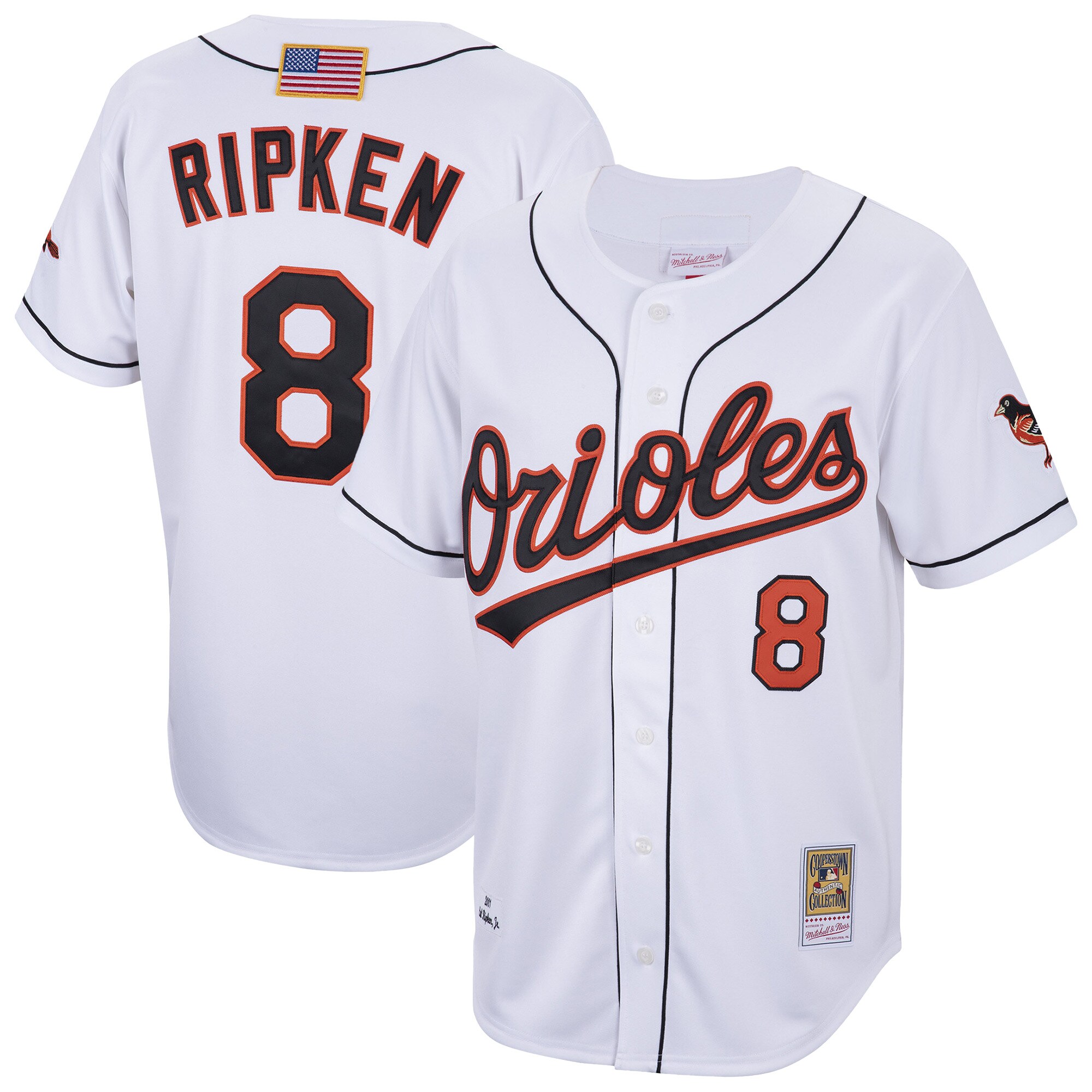 Baltimore Orioles Cal Ripken Jr. White Cooperstown Collection 2001 Player MLB Jersey Men's