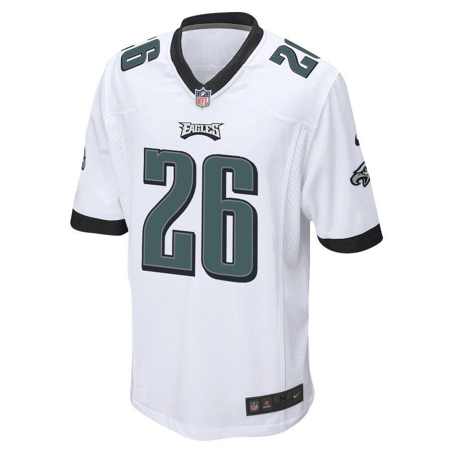 Saquon Barkley 26 Philadelphia Eagles Game White NFL Jersey Men's