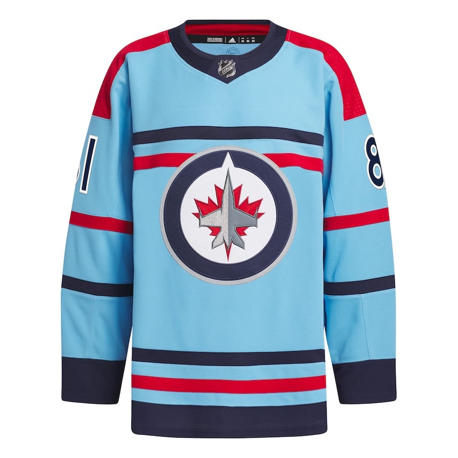 Kyle Connor 81 Winnipeg Jets Anniversary Primegreen Light Blue NHL Jersey Men's