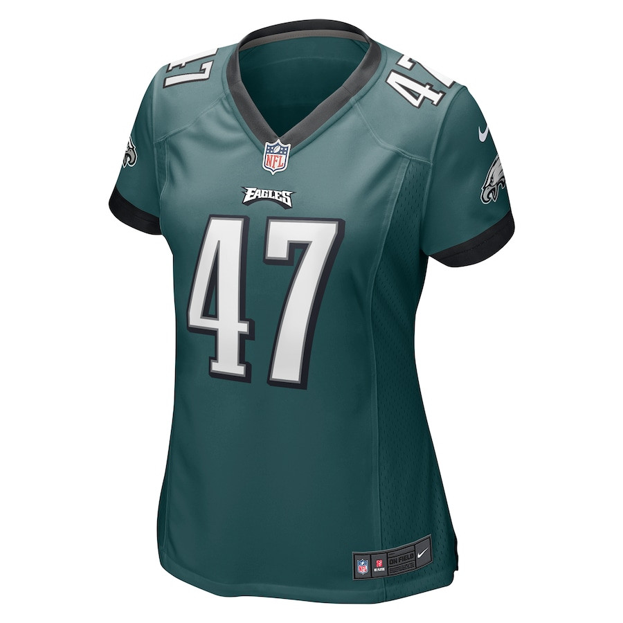 Brandon Smith 47 Philadelphia Eagles Game Midnight Green NFL Jersey Women's