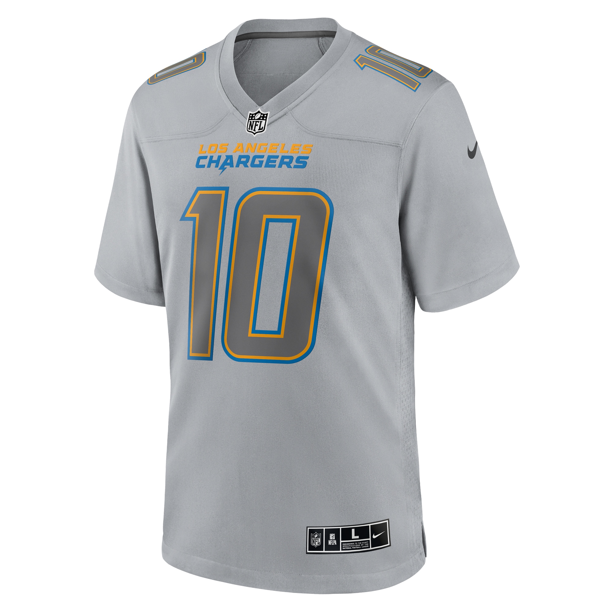 Los Angeles Chargers Justin Herbert Gray Atmosphere Fashion Game NFL Jersey Men's