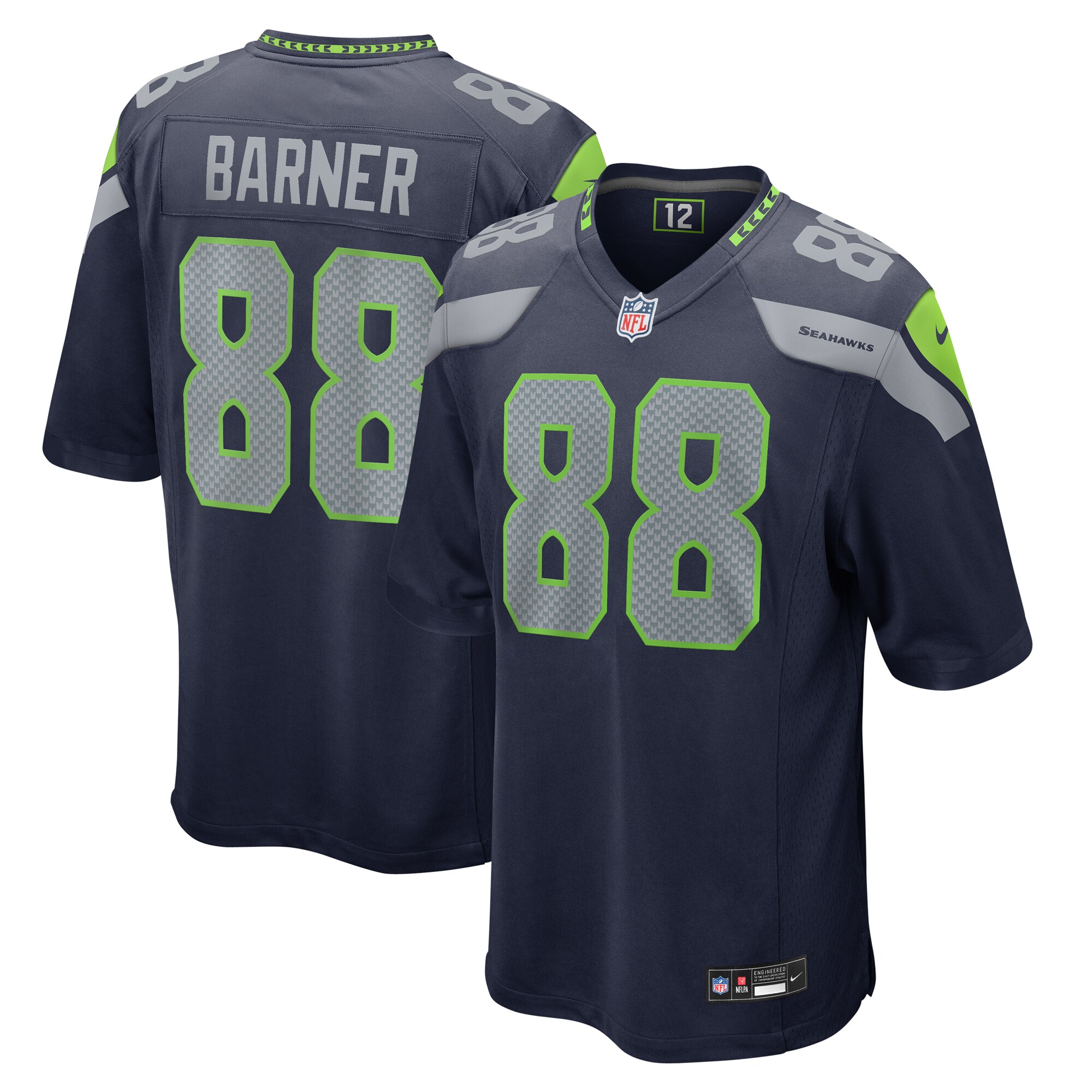 Seattle Seahawks A.J. Barner College Navy Game NFL Jersey Men's