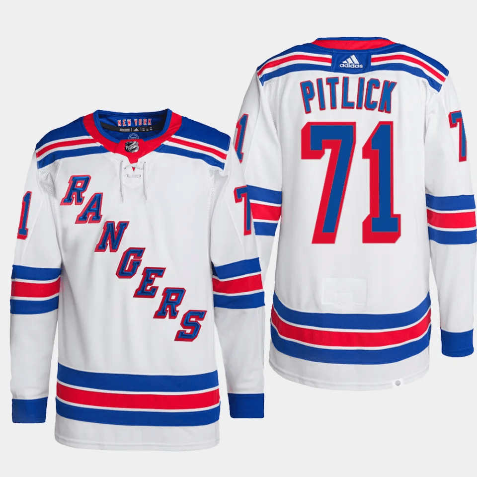 Tyler Pitlick 71 New York Rangers Away Breakaway White NHL Jersey Men's