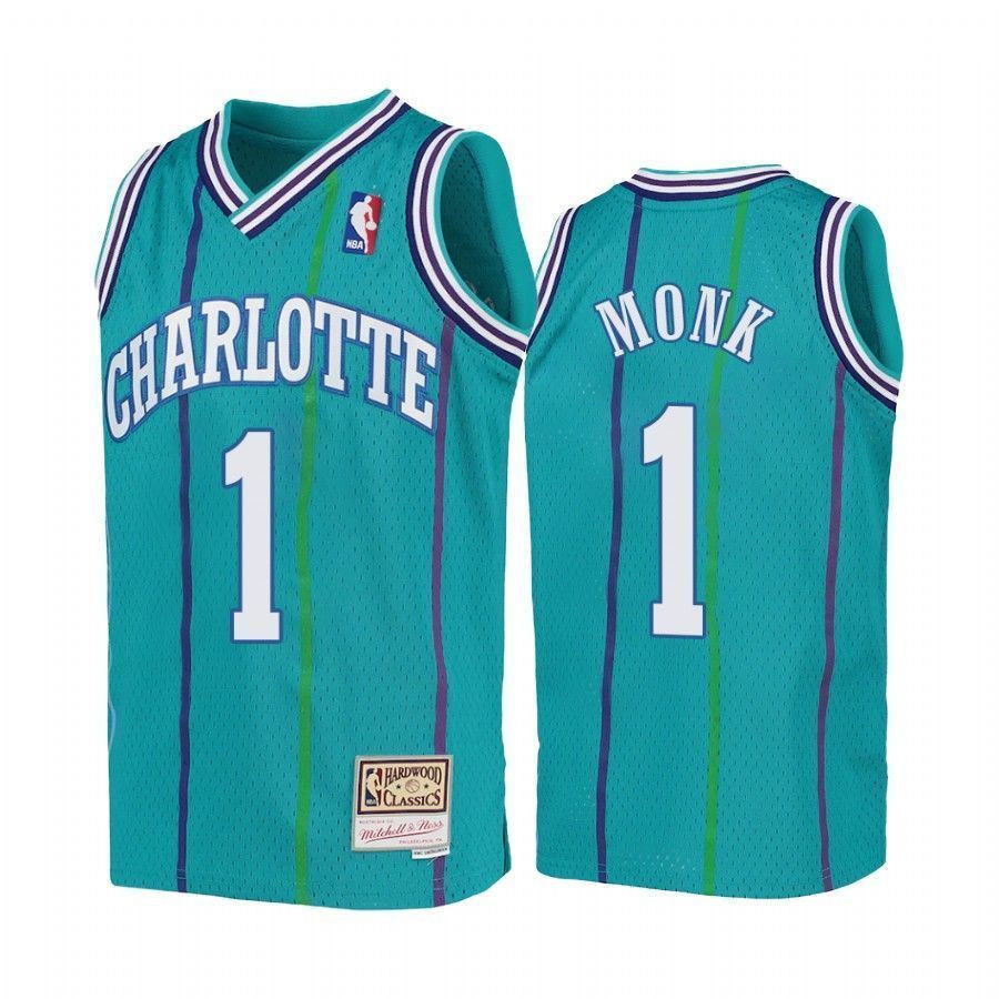 Malik Monk Charlotte Hornets Teal Hardwood Classics NBA Jersey Youth