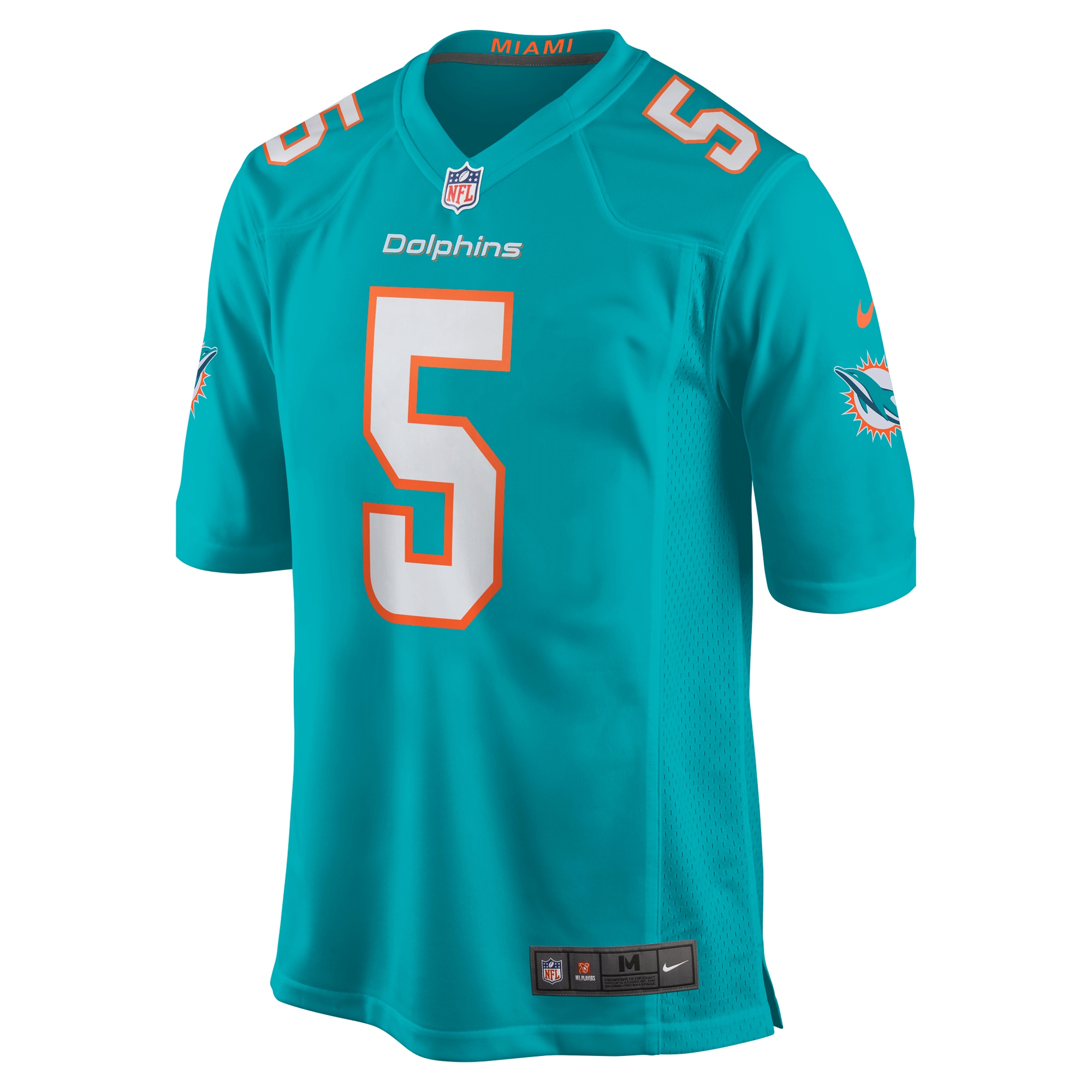 Miami Dolphins Jalen Ramsey Aqua Team Color Game NFL Jersey Men's