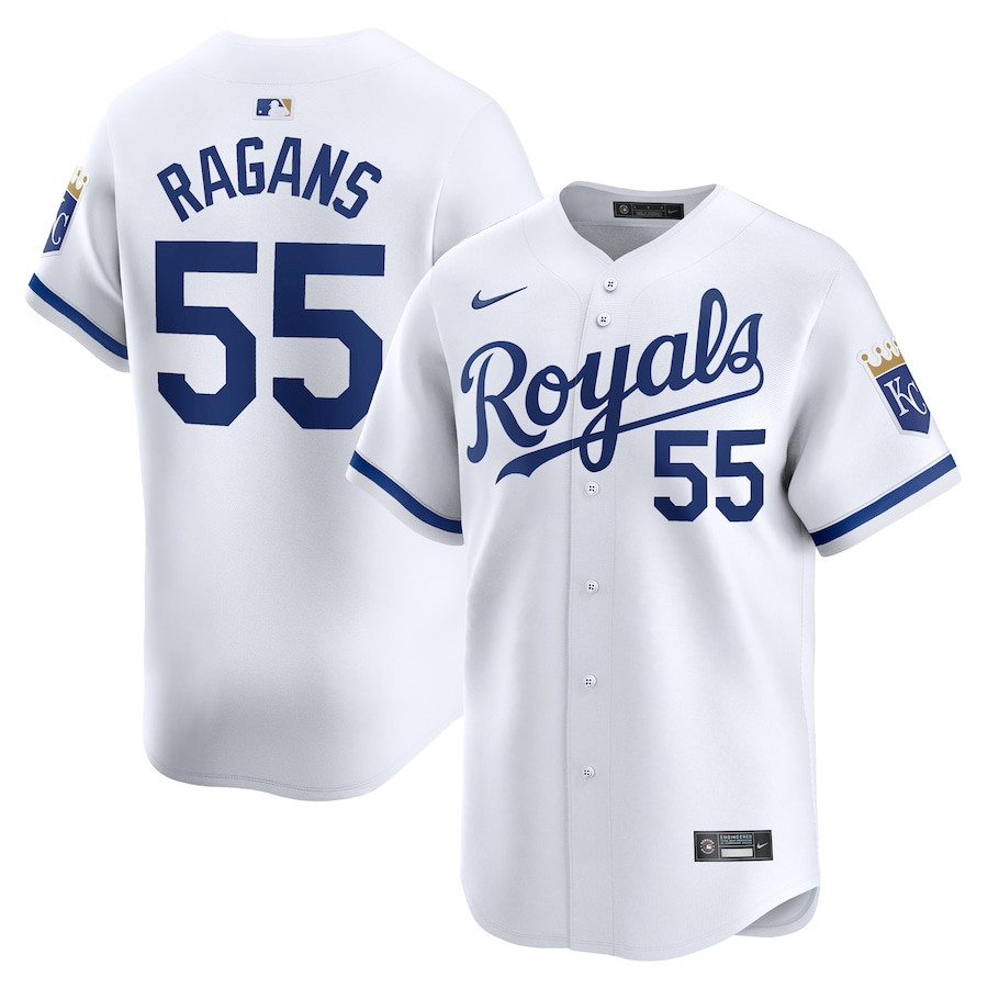 Cole Ragans 55 Kansas City Royals Home Limited Player White MLB Jersey Men's
