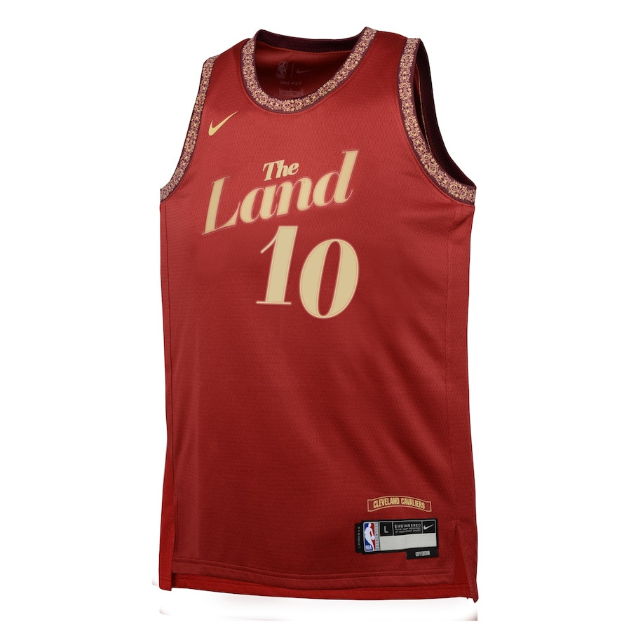 Darius Garland 10 Cleveland Cavaliers 2023/24 City Edition Swingma Wine NBA Jersey Youth