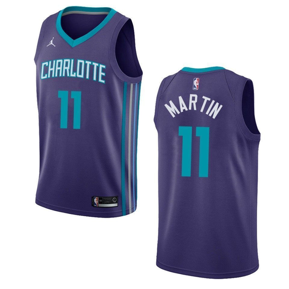 Charlotte Hornets 11 Cody Martin Statement Swingman Purple NBA Jersey Men's