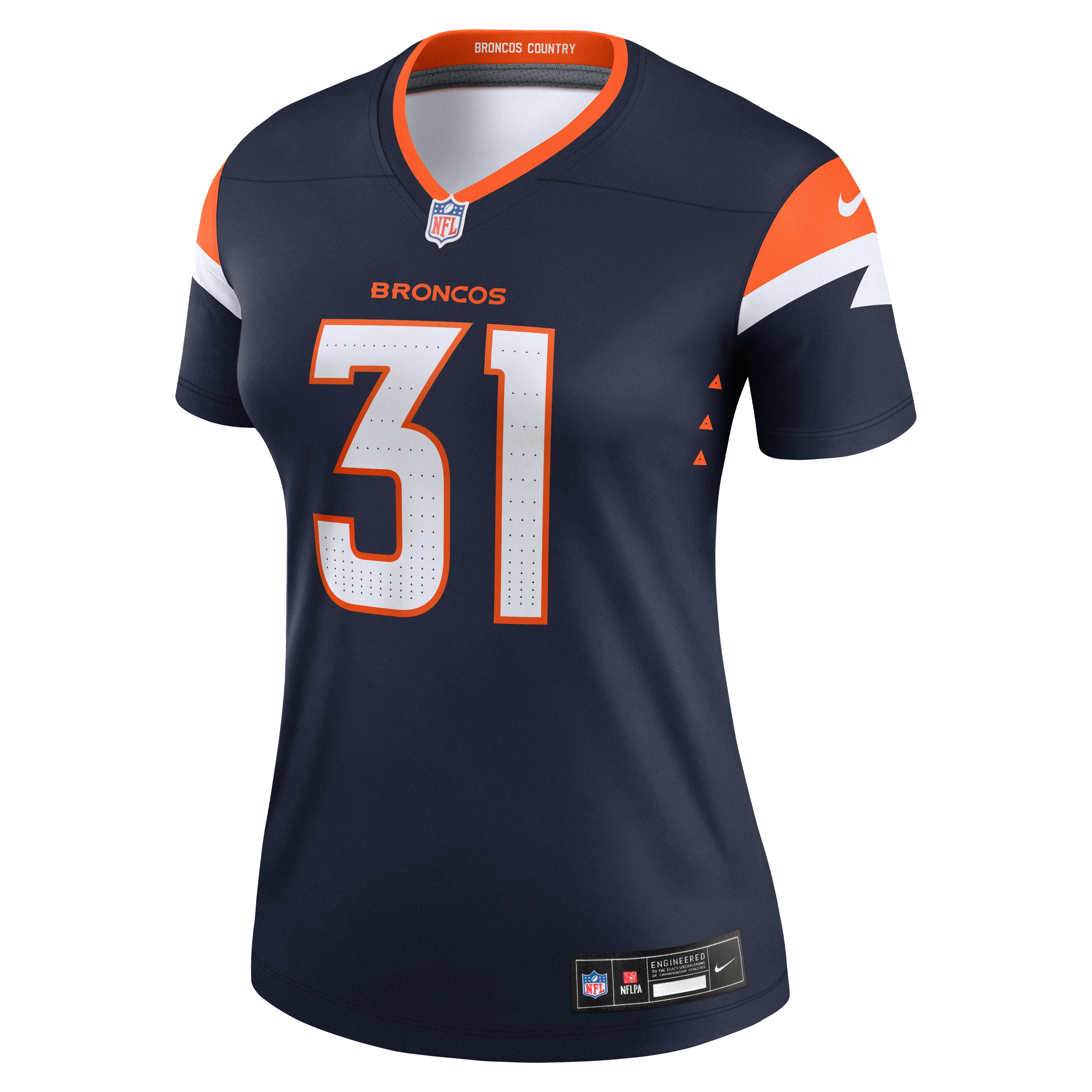 Denver Broncos Justin Simmons Navy Alternate Legend Player Performance Top NFL Jersey Women's