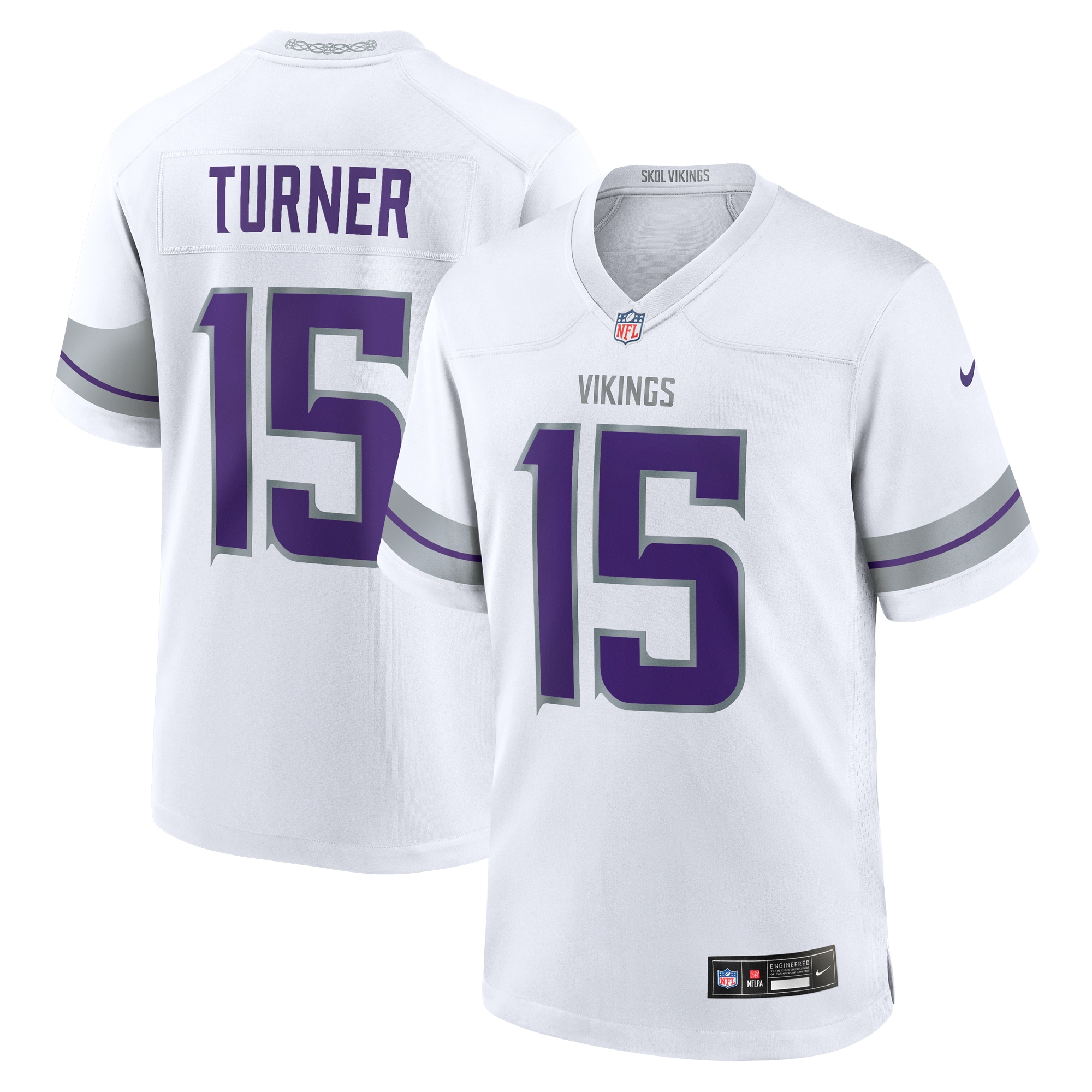 Minnesota Vikings Dallas Turner White Alternate Game Player NFL Jersey Men's