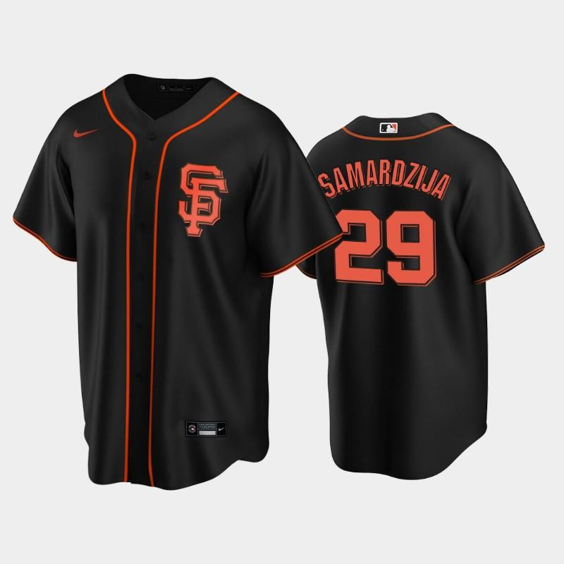 San Francisco Giants Black Alternate 29 Jeff Samardzija MLB Jersey Men's