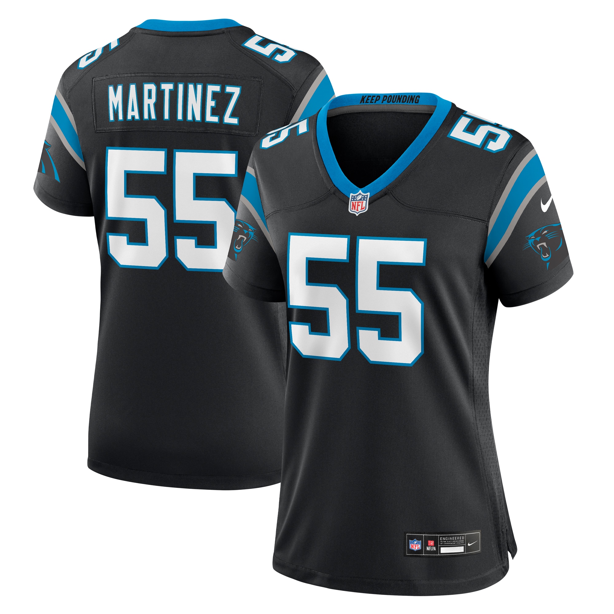 Carolina Panthers Blake Martinez Black Game NFL Jersey Women's