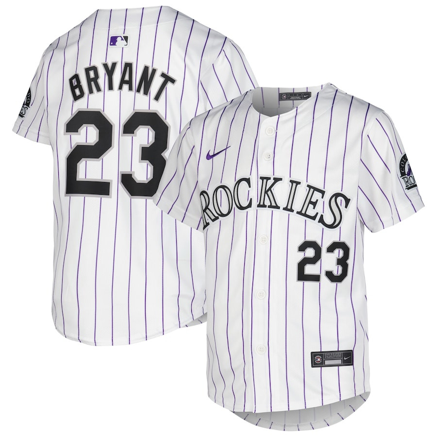 Kris Bryant 23 Colorado Rockies Home Limited Player White MLB Jersey Youth