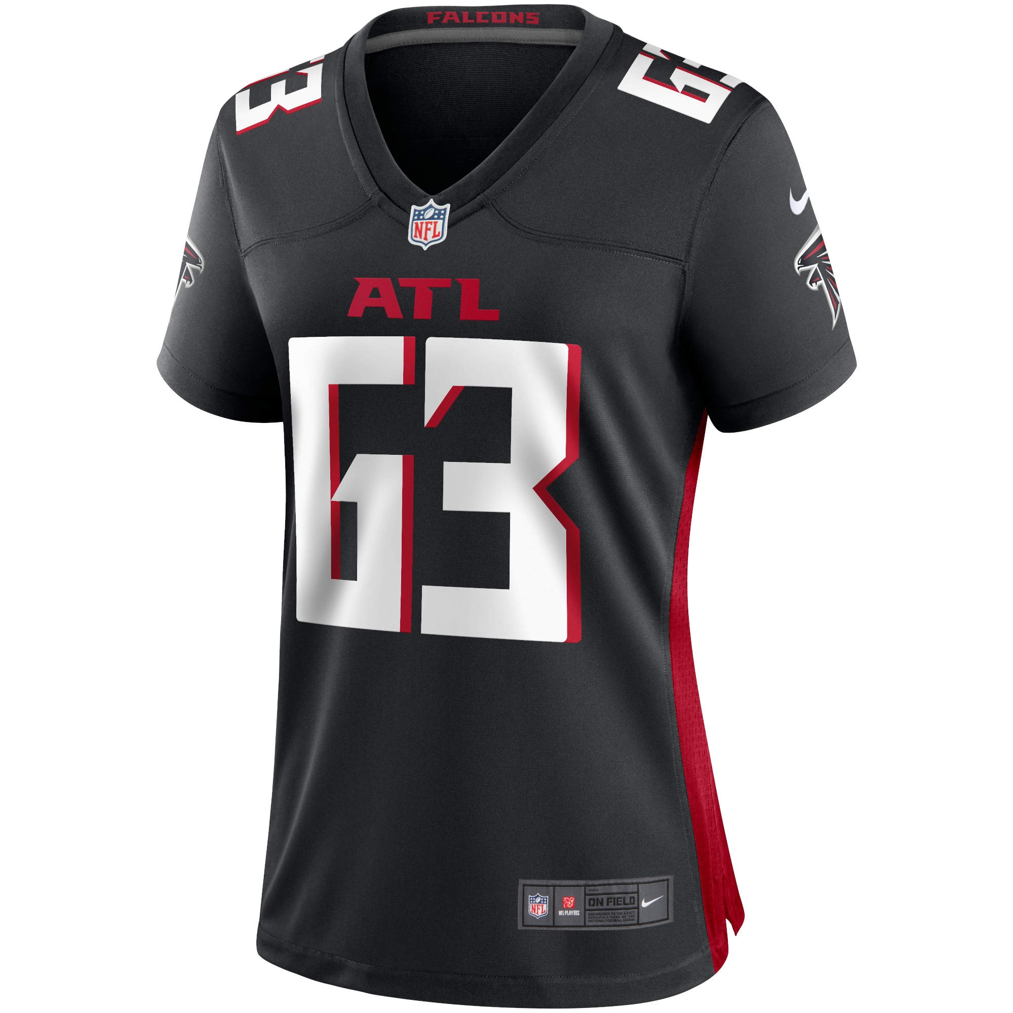 Atlanta Falcons Chris Lindstrom Black Game NFL Jersey Women's