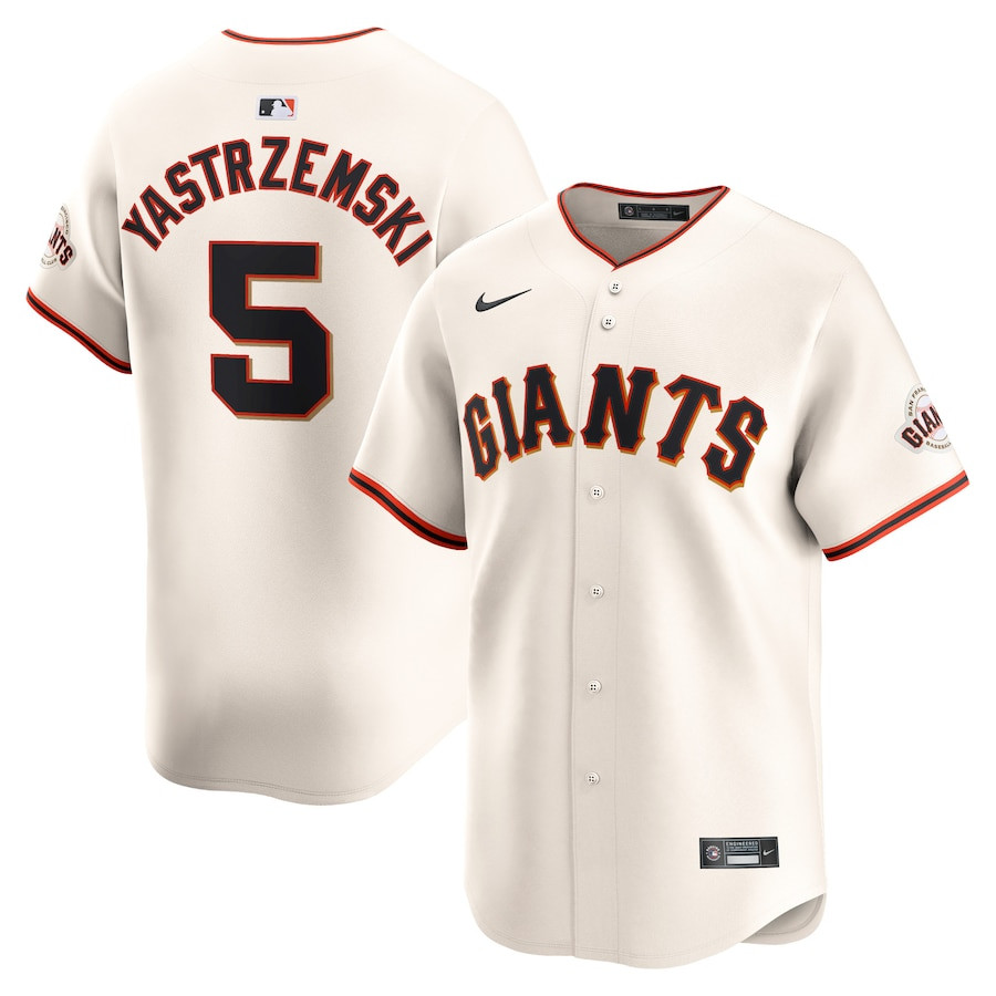 Mike Yastrzemski 5 San Francisco Giants Home Limited Player Cream MLB Jersey Men's