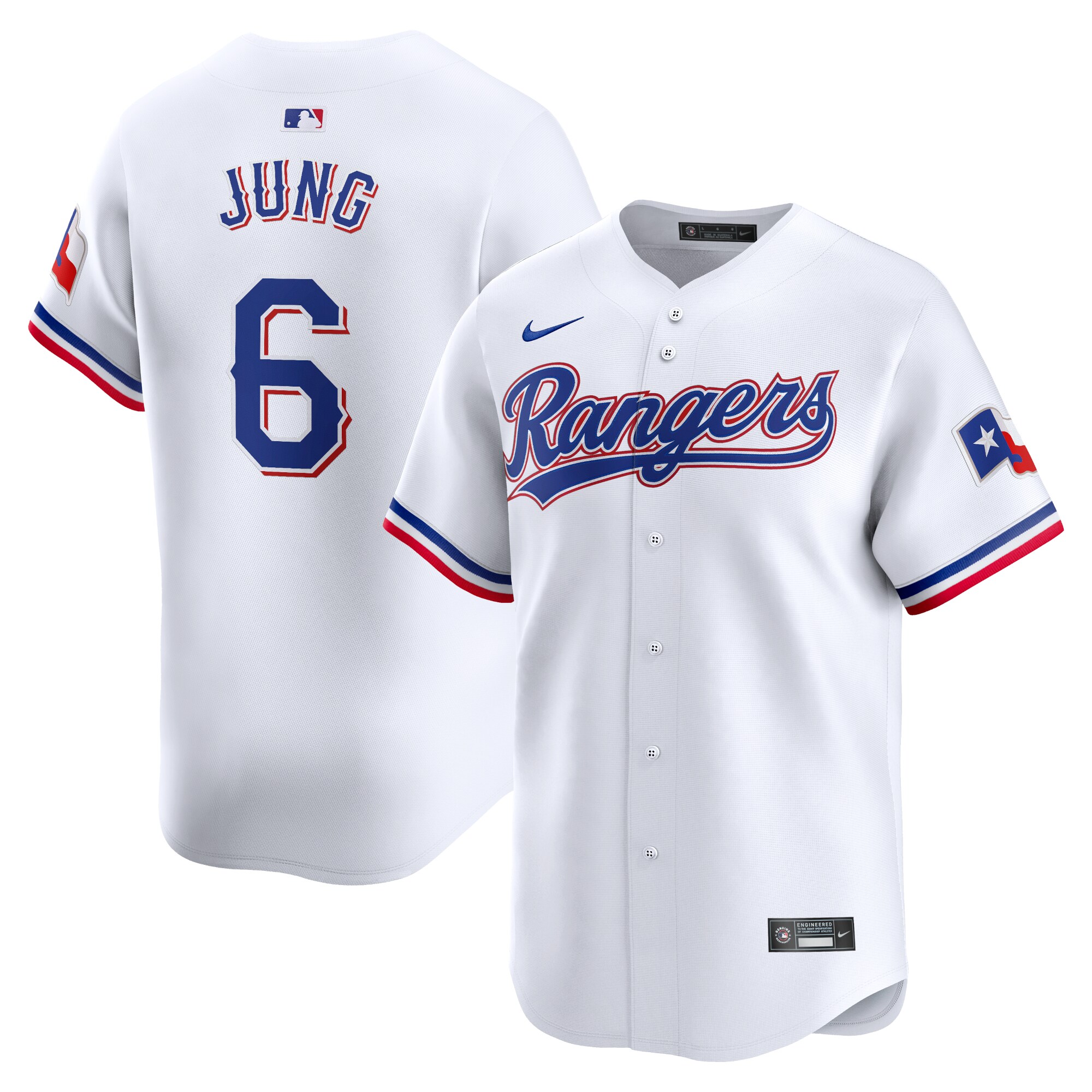 Texas Rangers Josh Jung White Home Limited Player MLB Jersey Men's