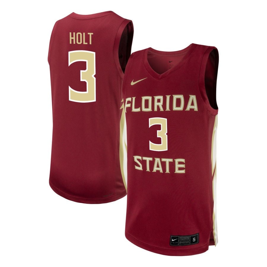 Bostyn Holt 3 Florida State Seminoles NIL Garnet NCAA Jersey Men's