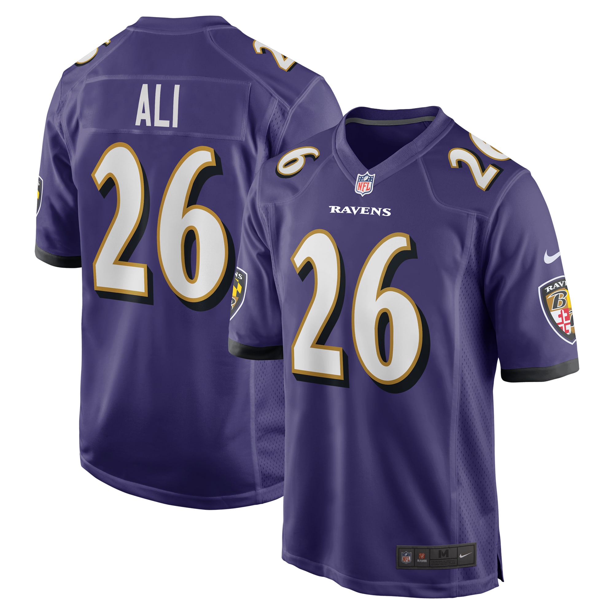 Baltimore Ravens Rasheen Ali Purple Team Game NFL Jersey Men's
