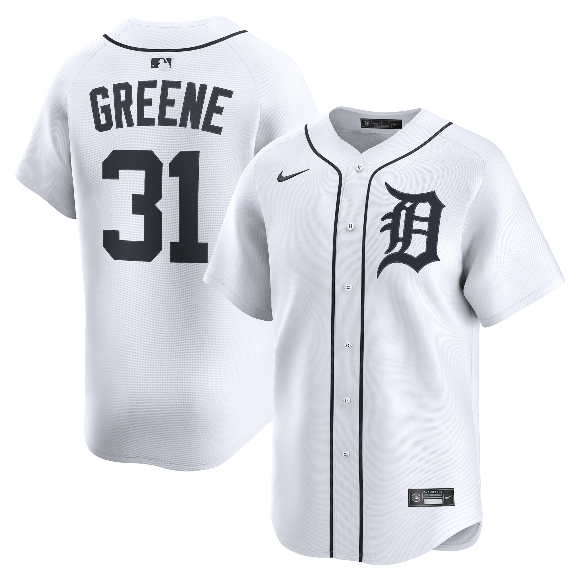 Detroit Tigers Riley Greene White Home Limited Player MLB Jersey Men's