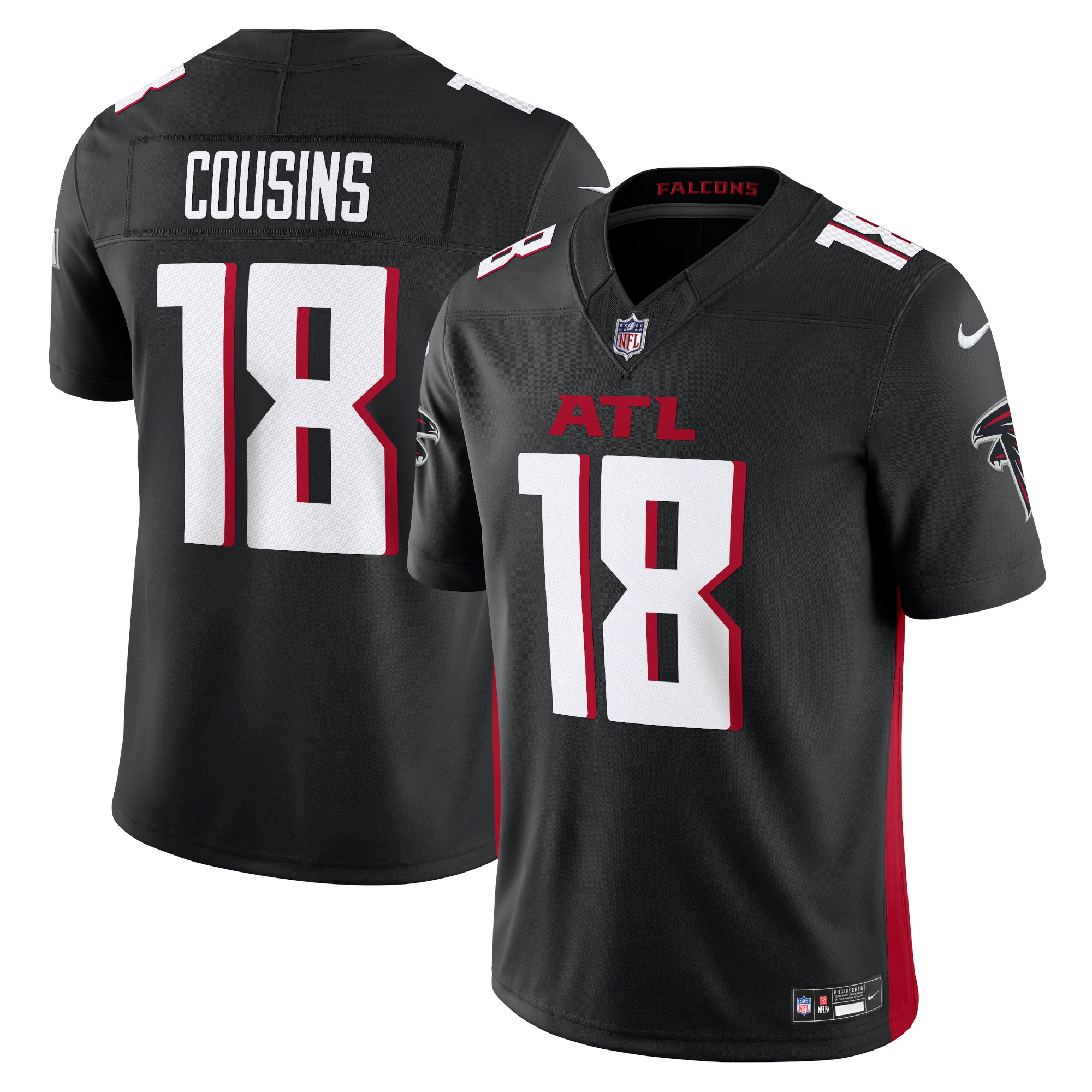Atlanta Falcons Kirk Cousins Black Vapor F.U.S.E. Limited NFL Jersey Men's
