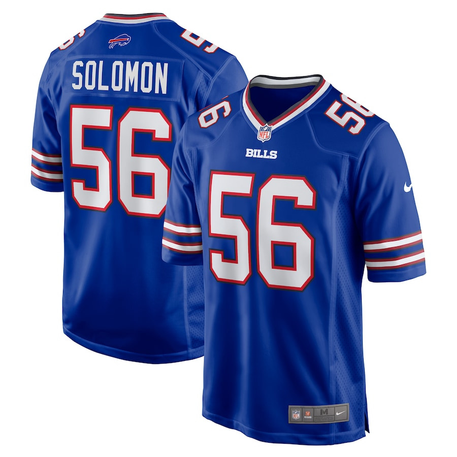 Javon Solomon 56 Buffalo Bills Game Royal NFL Jersey Men's