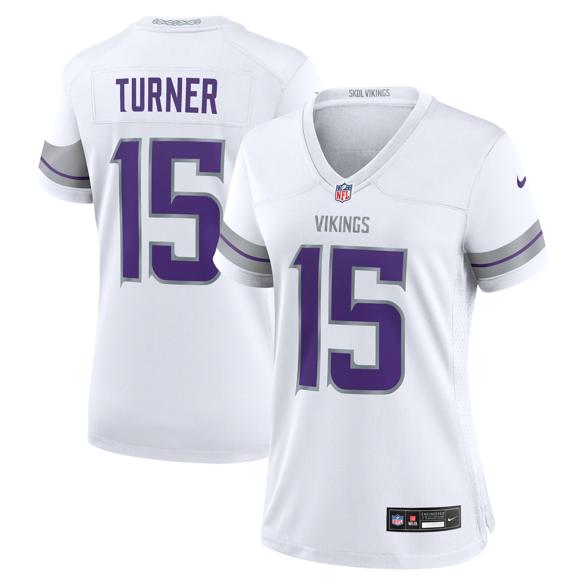 Minnesota Vikings Dallas Turner White Alternate Game Player NFL Jersey Women's