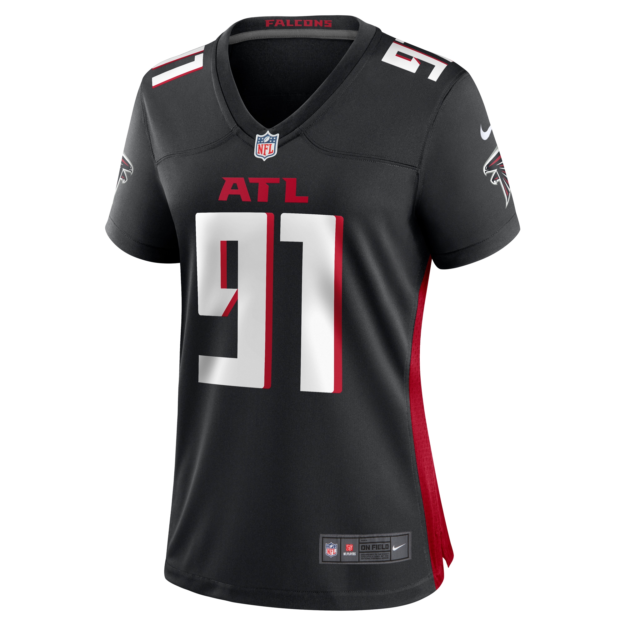 Atlanta Falcons Demone Harris Black Game NFL Jersey Women's