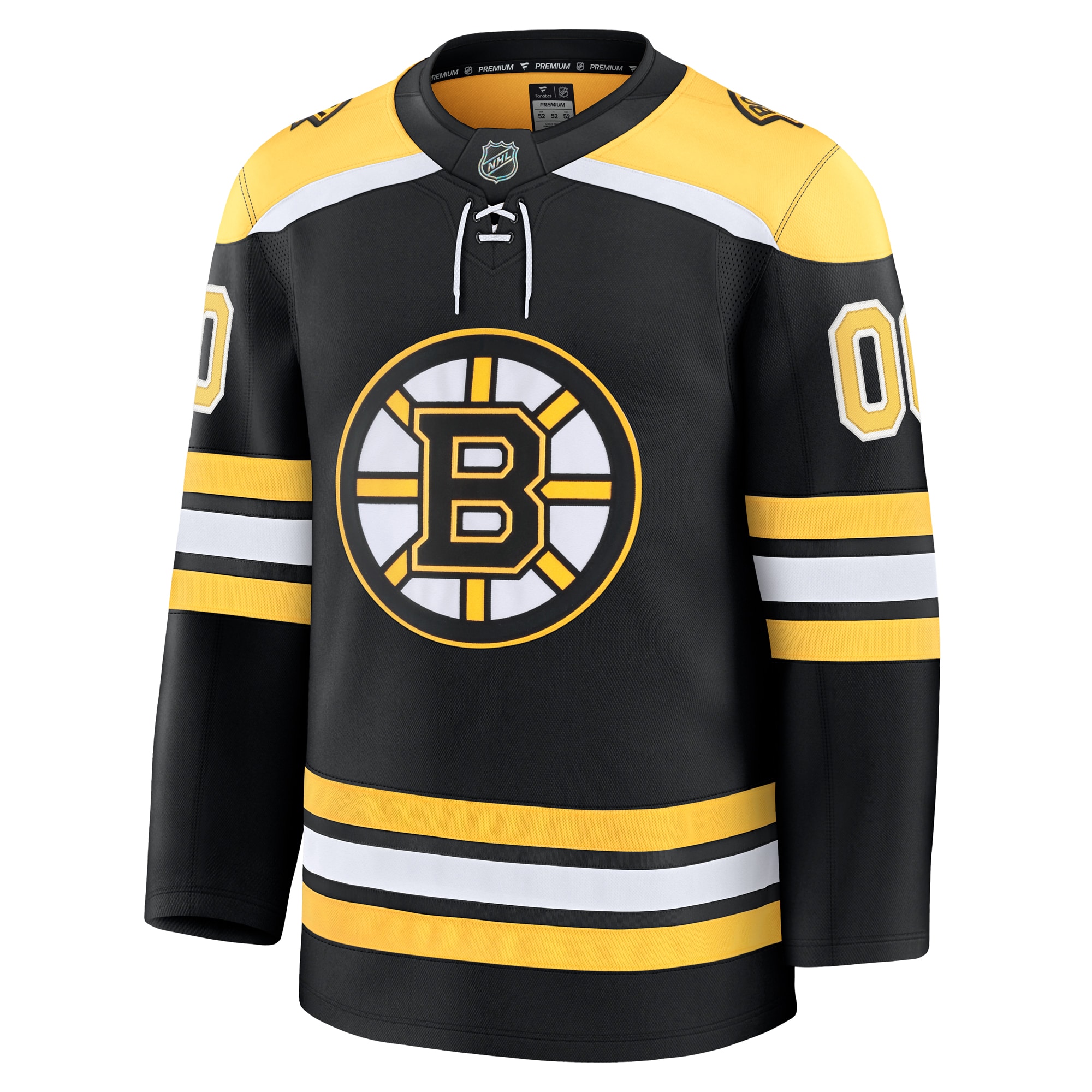Boston Bruins Black Home Premium Custom NHL Jersey Men's