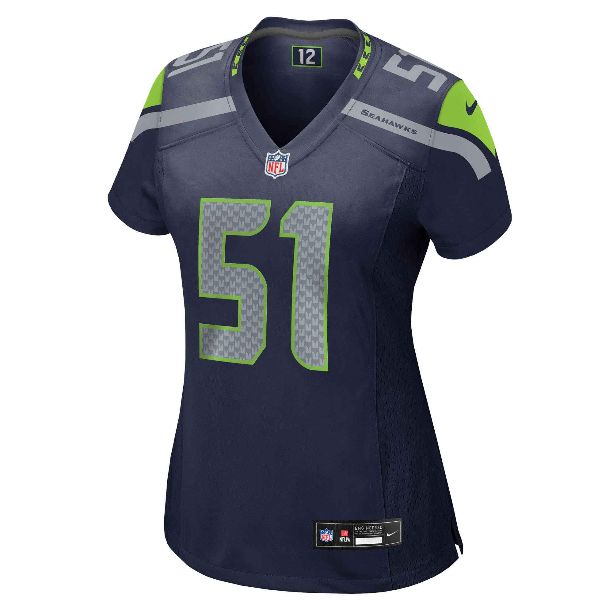 Seattle Seahawks Olu Oluwatimi College Navy Team Game NFL Jersey Women's