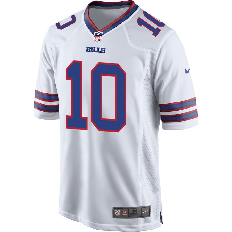 Mitch Trubisky 10 Buffalo Bills Team Game White NFL Jersey Men's