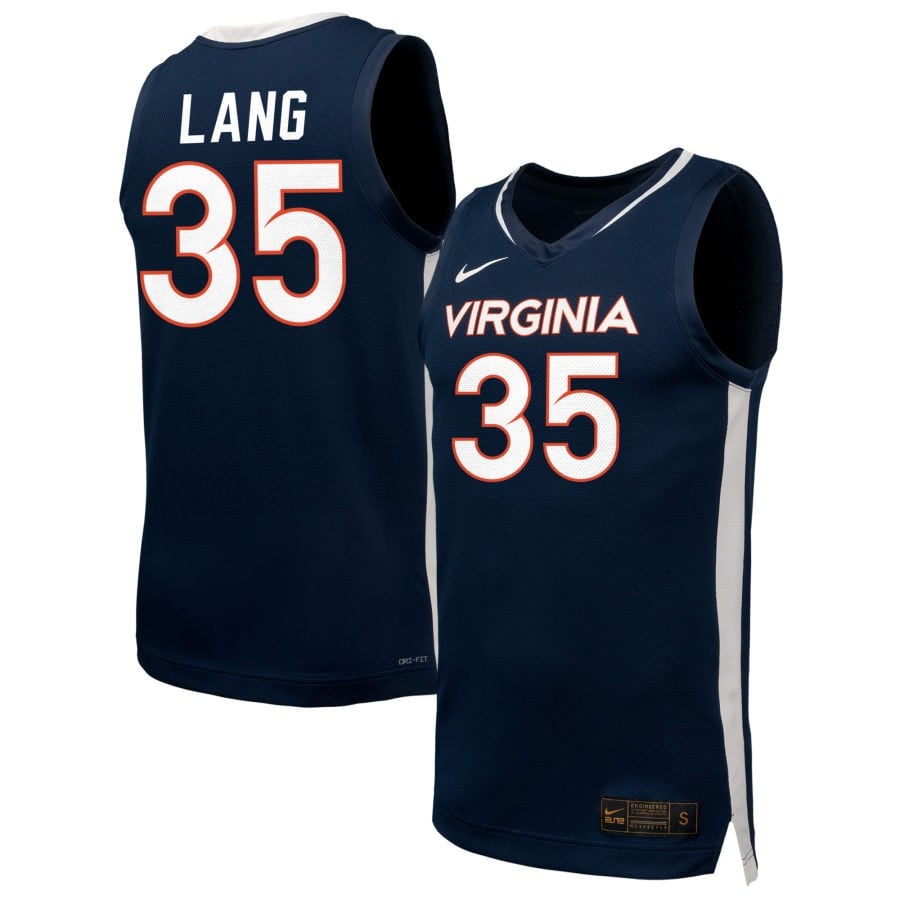 Carter Lang 35 Virginia Cavalier Unisex NIL Navy NCAA Jersey Unisex