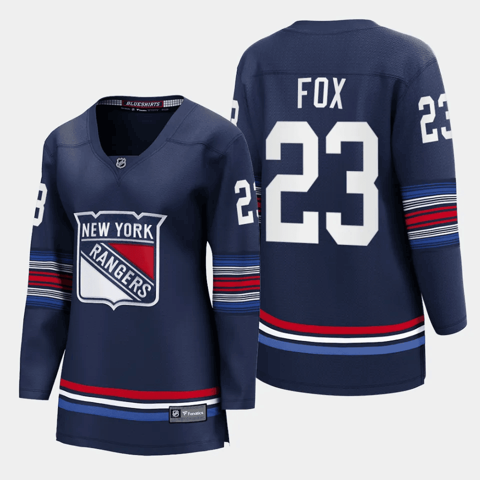 Adam Fox 23 New York Rangers Alternate Premier Breakaway Navy NHL Jersey Women's