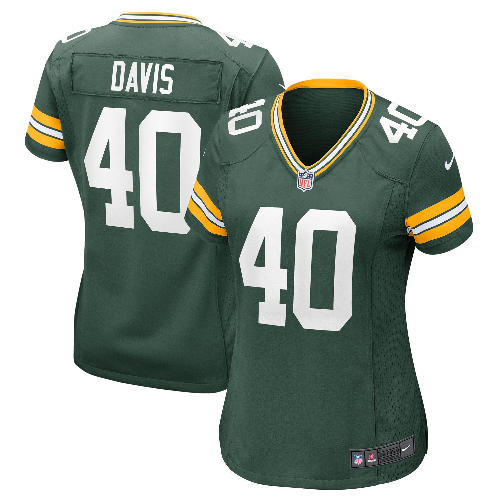 Green Bay Packers LJ Davis Green Game NFL Jersey Women's