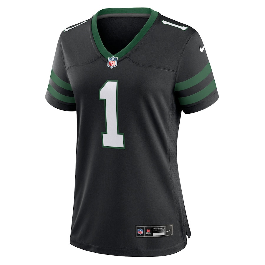 Ahmad Sauce Gardner 1 New York Jets Alternate Game Legacy Black NFL Jersey Women's