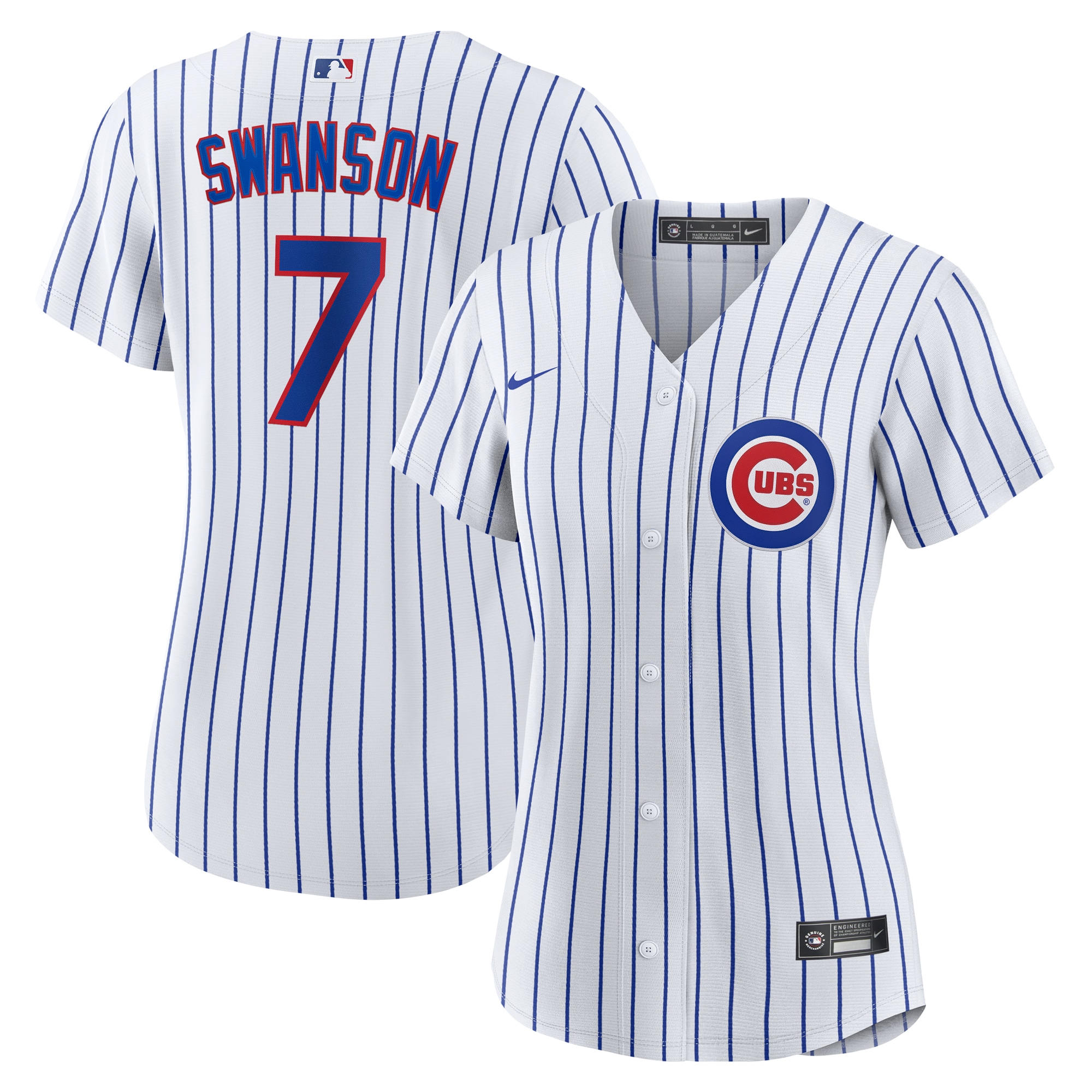 Chicago Cubs Dansby Swanson White/Royal Home Player MLB Jersey Women's