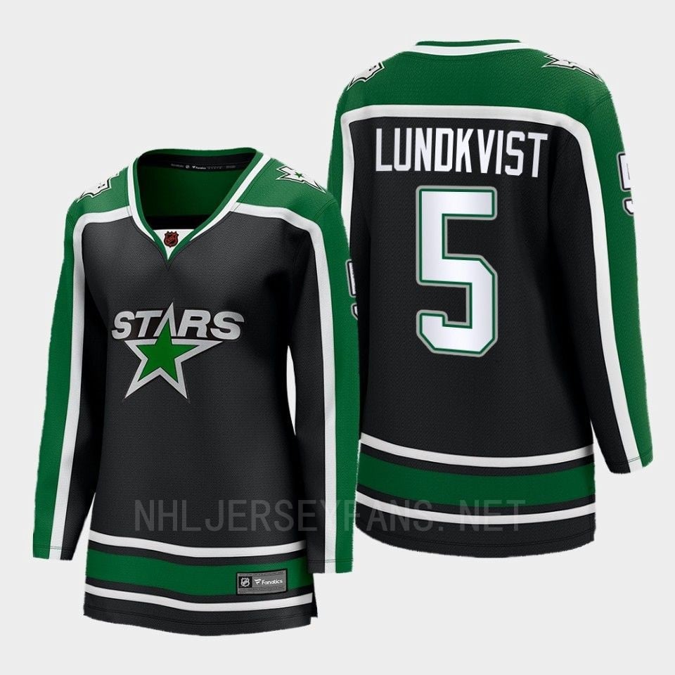 Nils Lundkvist 5 Dallas Stars 2022 Special Edition 2.0 Breakaway Player Retro Black NHL Jersey Women's