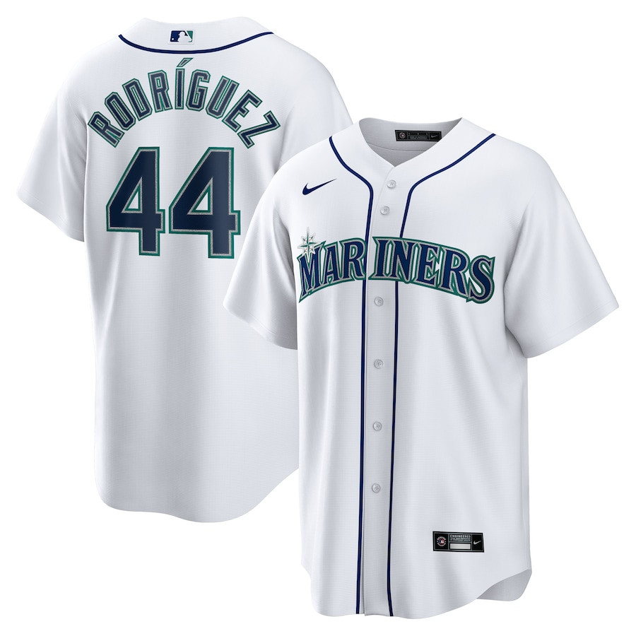 Julio Rodriguez 44 Seattle Mariners Player White MLB Jersey Men's