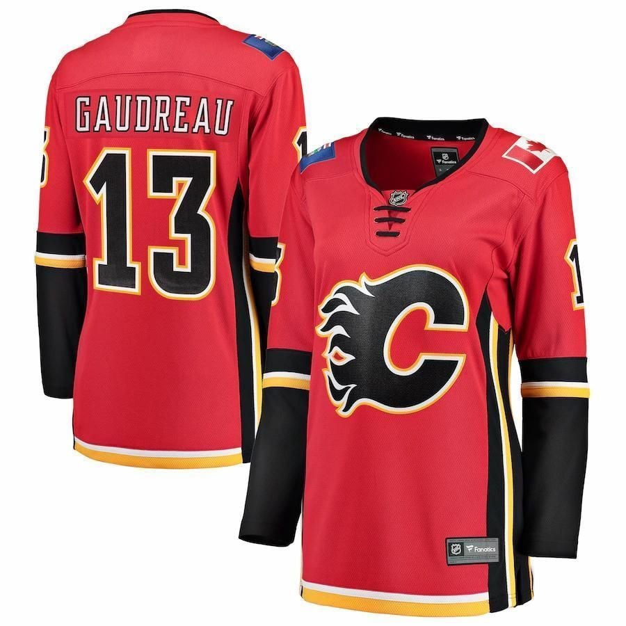 Johnny Gaudreau Calgary Flames Home Breakaway Player Red NHL Jersey Women's