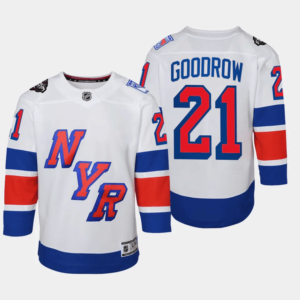 Barclay Goodrow 21 New York Rangers 2024 Stadium Series White NHL Jersey Youth