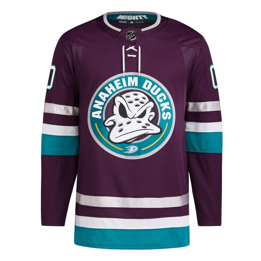 Anaheim Ducks Alternate 30th Anniversary Primegreen Custom Purple NHL Jersey Men's
