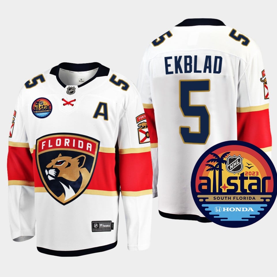 Florida Panthers Aaron Ekblad 5 2023 All Star Away White NHL Jersey Men's
